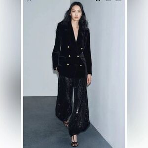 NWT ZARA ZW COLLECTION LIMITED EDITION SEQUIN PANTS S